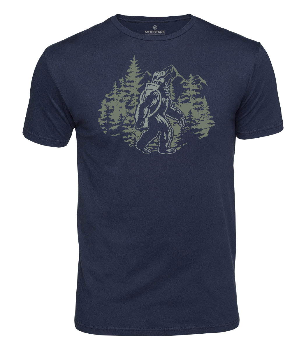 Bigfoot Golfing Cotton T-Shirt