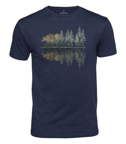 Bear Forest Reflection Cotton T-Shirt