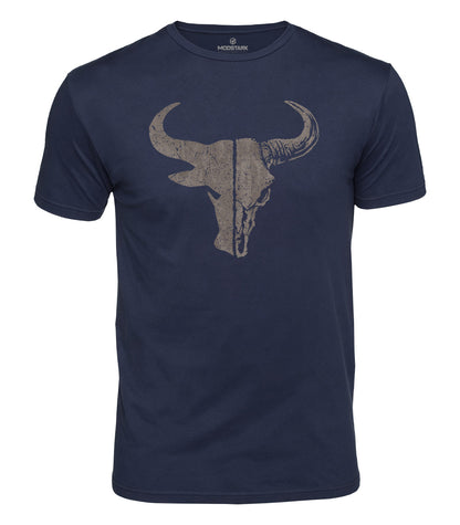 Vintage Bull Skull Cotton T-Shirt