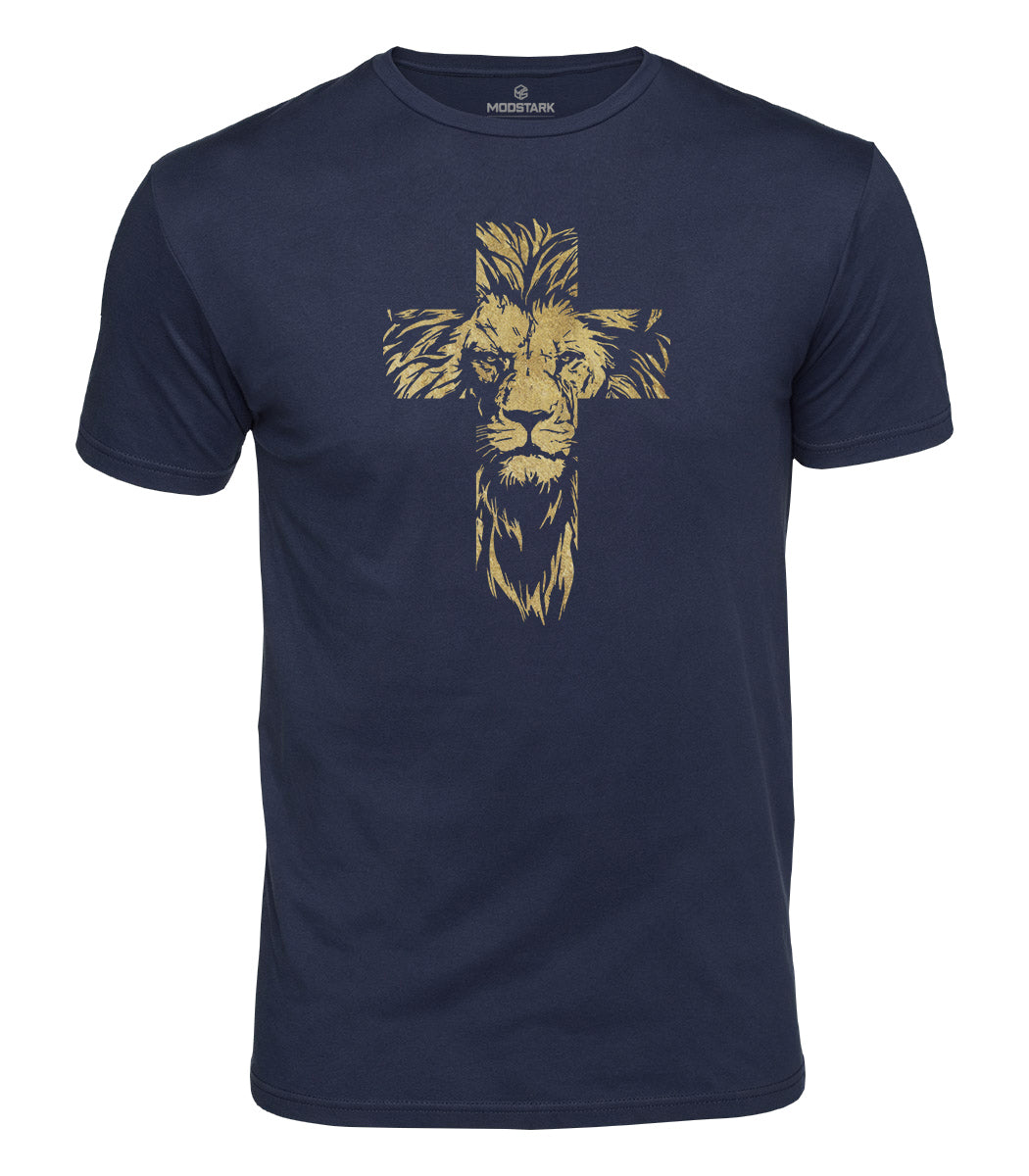 Lion Cross Faith Cotton T-Shirt