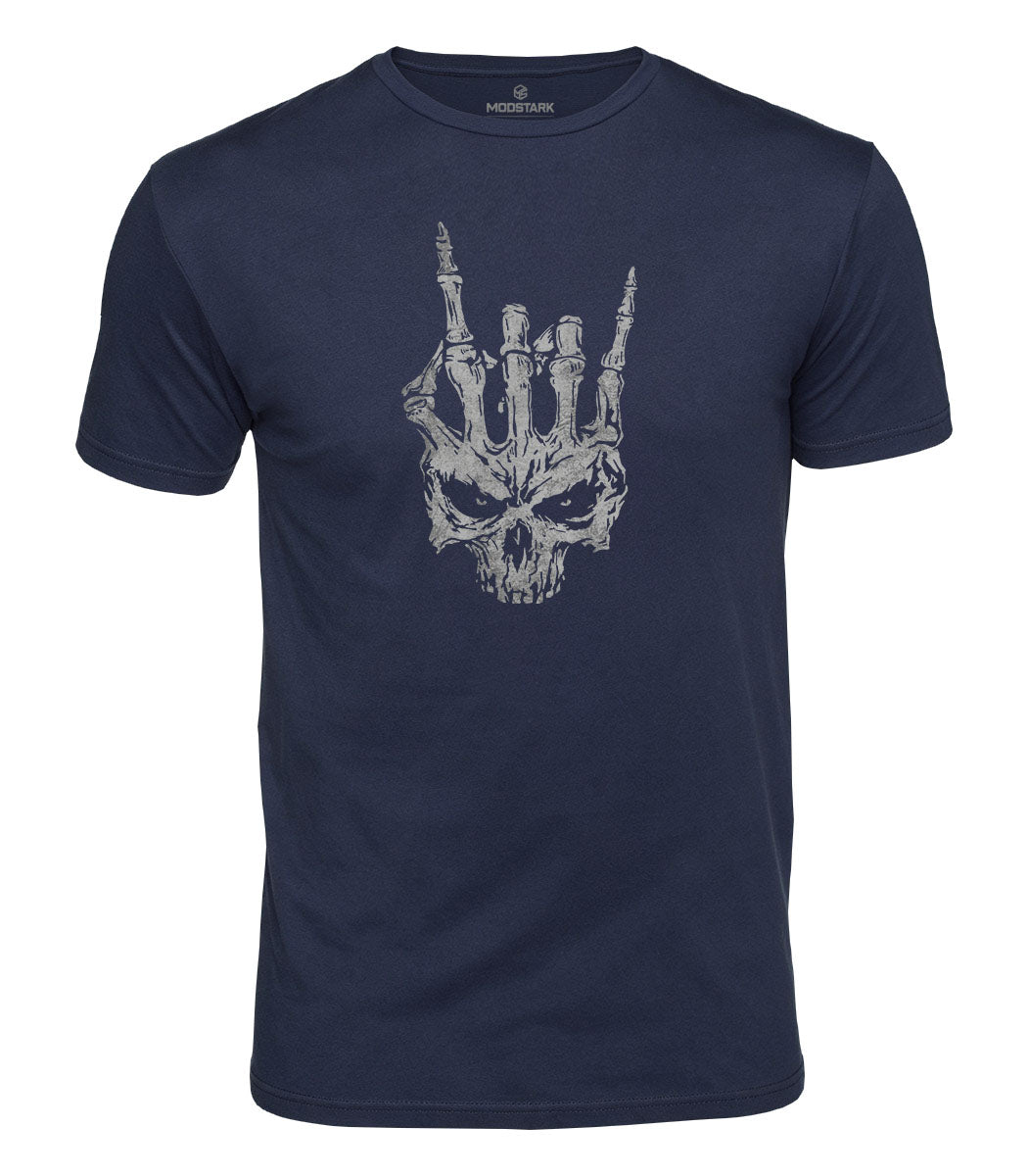Rock On Skull Cotton T-Shirt