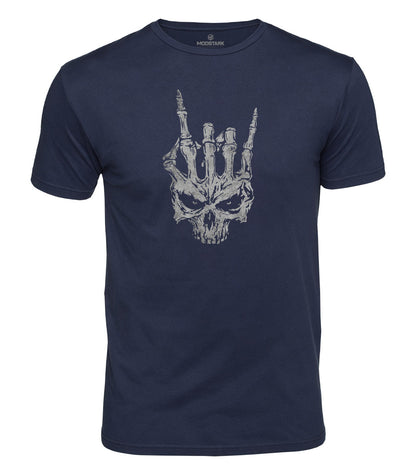 Rock On Skull Cotton T-Shirt