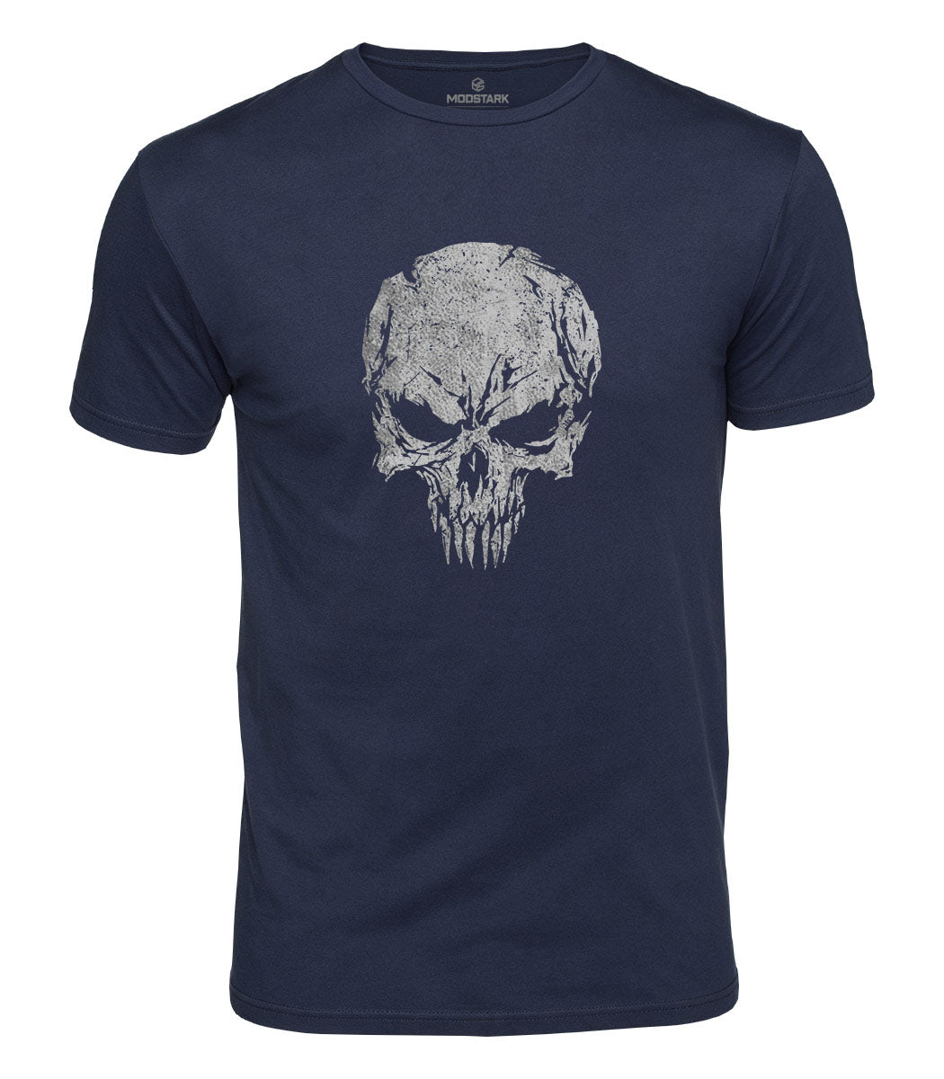 Battle Worn Skull Cotton T-Shirt