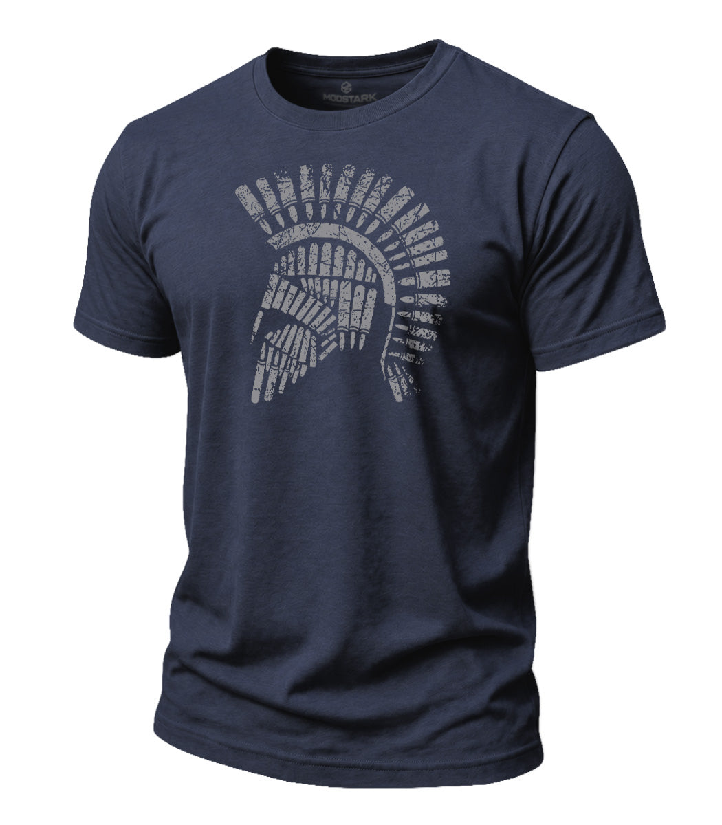 Rugged Spartan Helmet Cotton T-Shirt