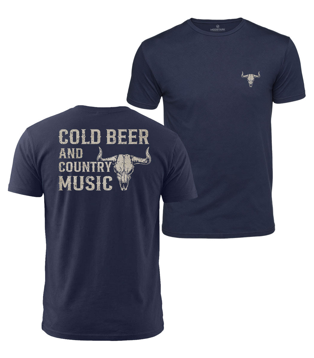 Cold Beer & Country Music Cotton T-Shirt