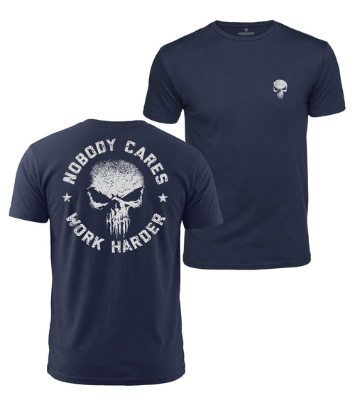 Work Harder Skull Cotton T-Shirt