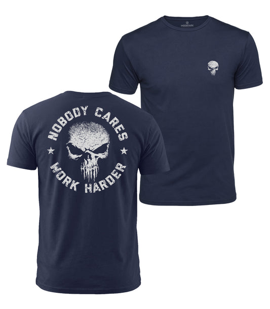 Work Harder Skull Cotton T-Shirt
