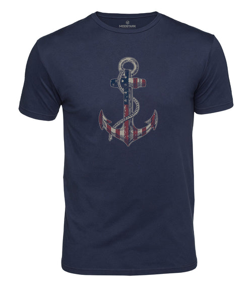Patriotic Anchor Cotton T-Shirt