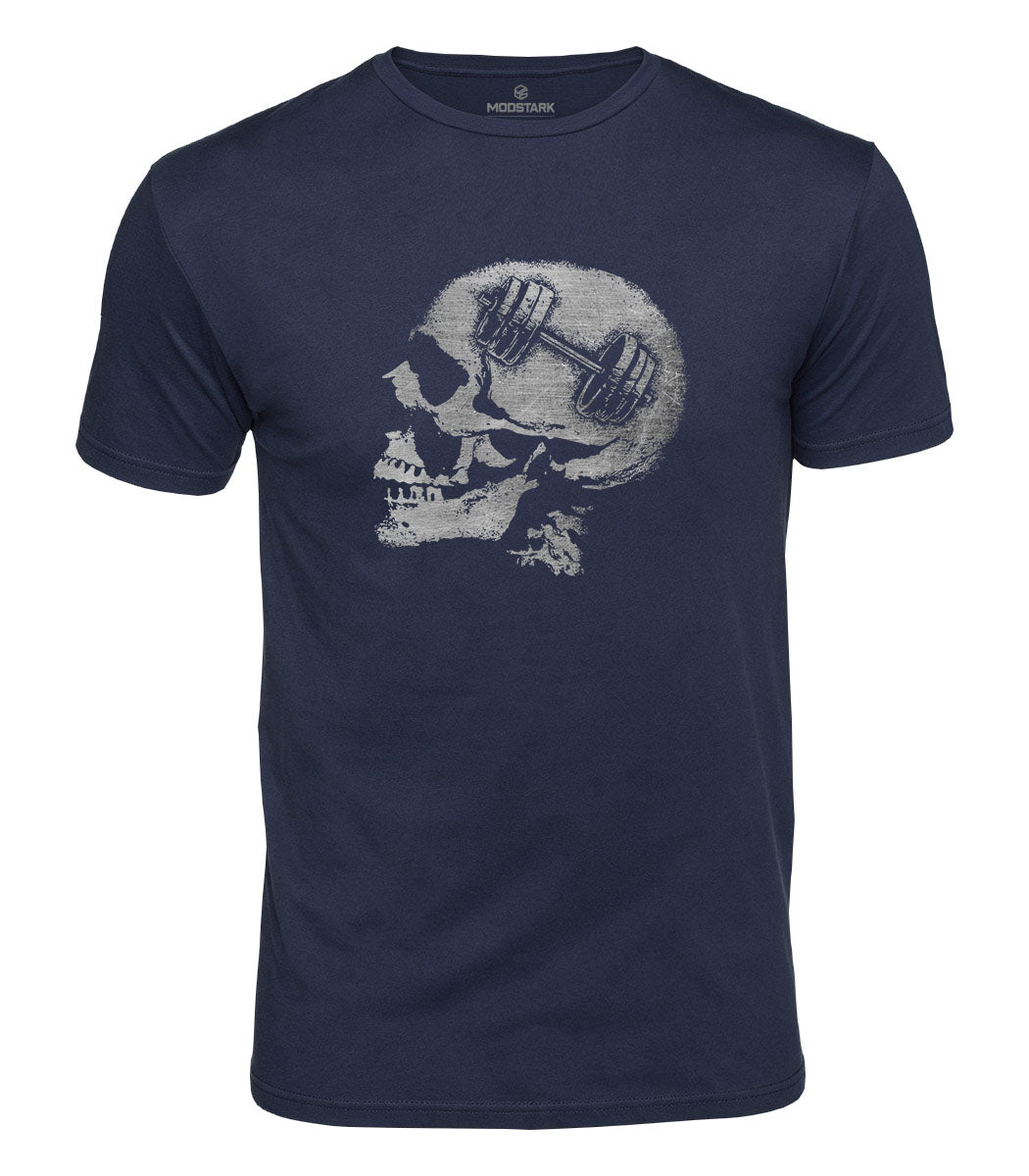 Skull Dumbbell Cotton T-Shirt