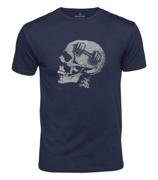 Skull Dumbbell Cotton T-Shirt