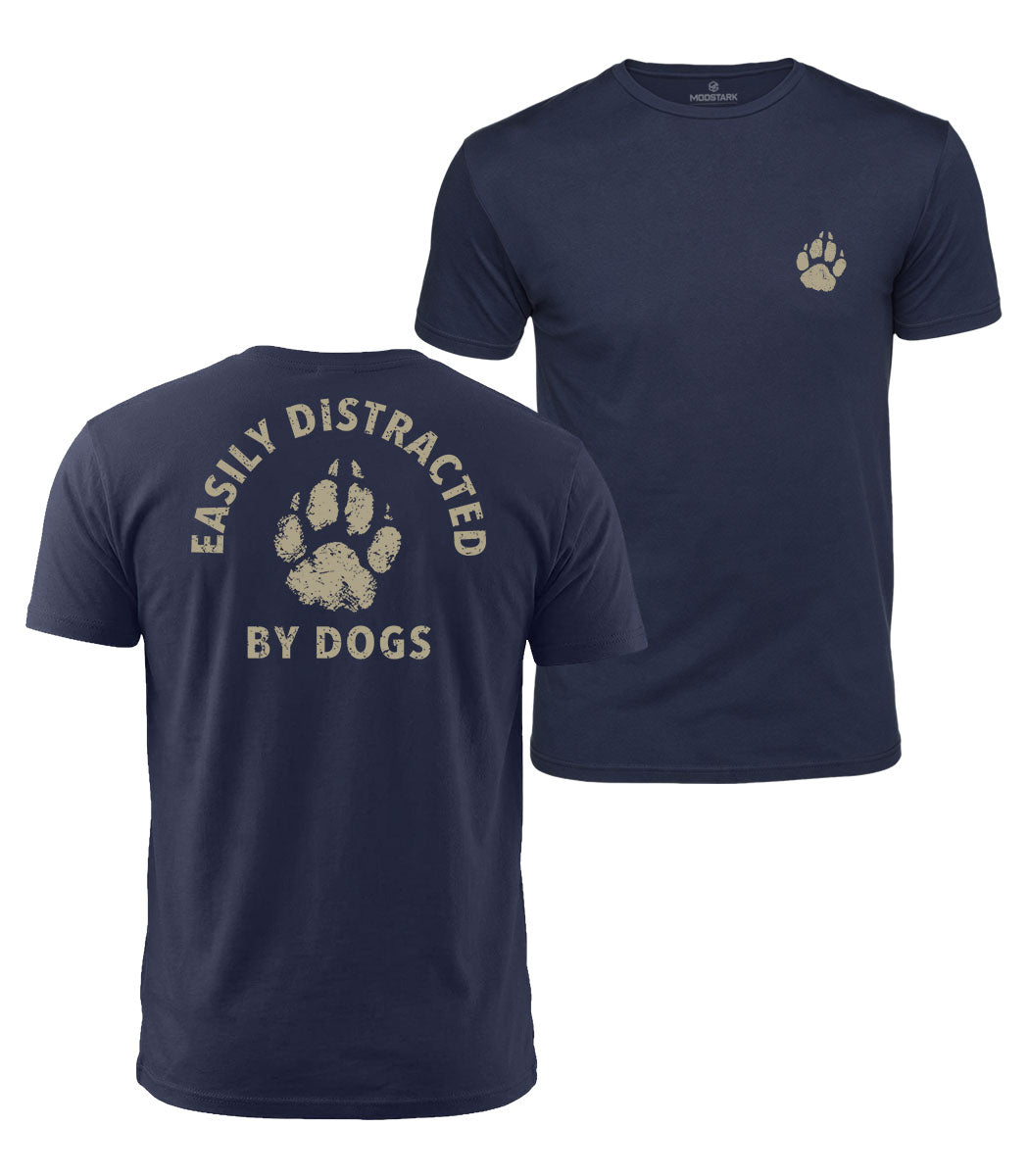 Distracted By Dogs Cotton T-Shirt