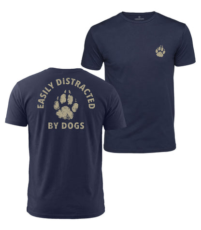 Distracted By Dogs Cotton T-Shirt