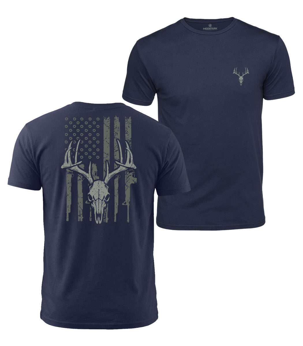 Patriotic Deer Hunter Cotton T-Shirt