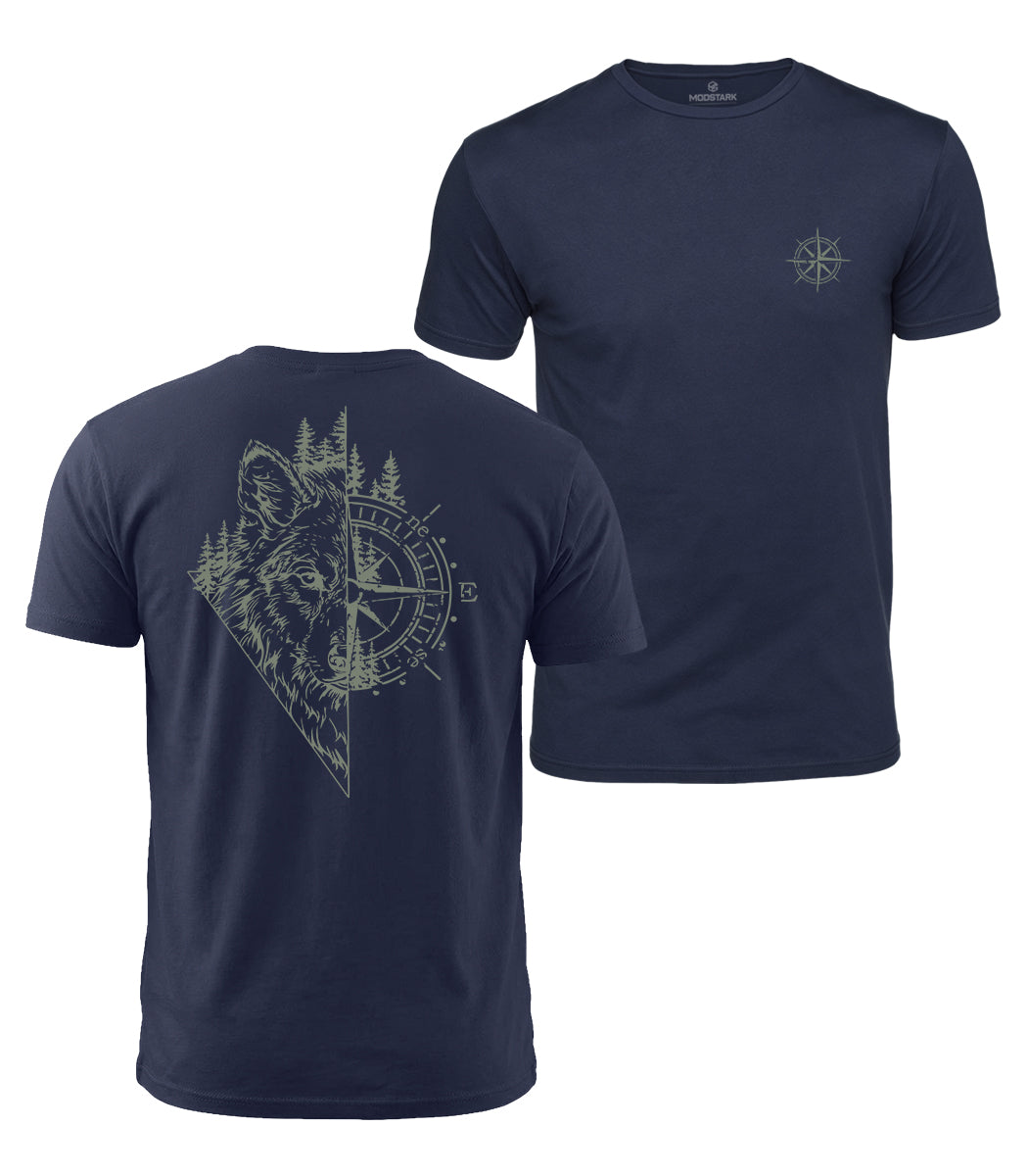 Wolf Compass Cotton T-Shirt