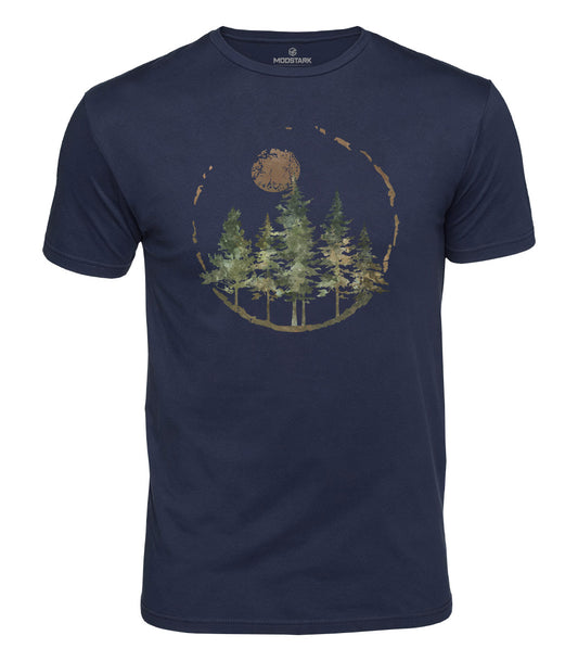 Vintage Pine Forest Cotton T-Shirt