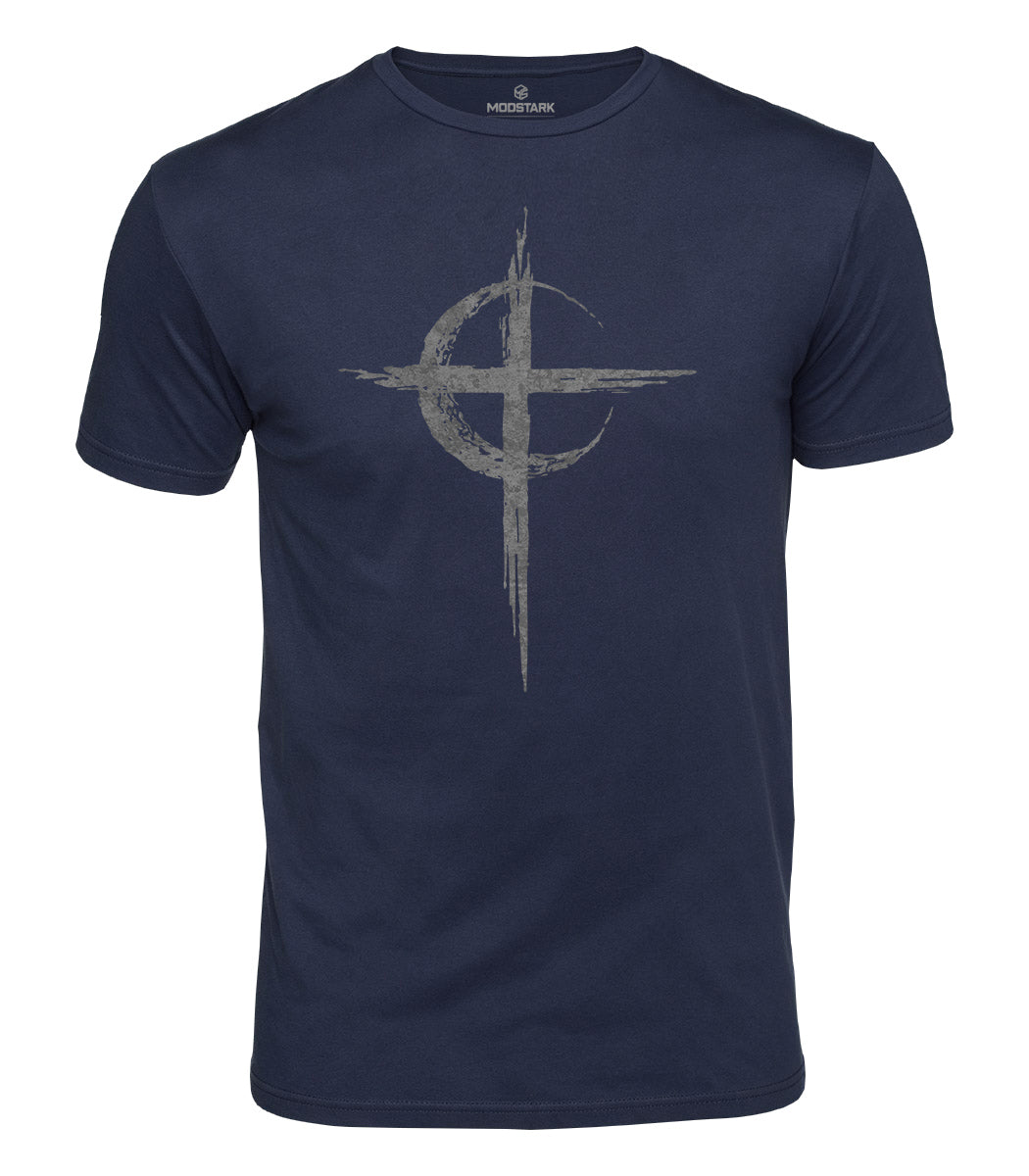 Celtic Moon Cross Cotton T-Shirt