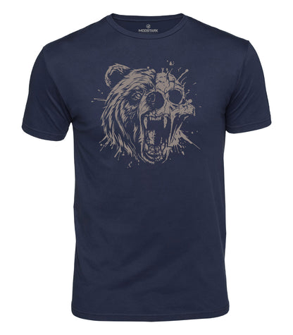 Roaring Bear Skull Cotton T-Shirt