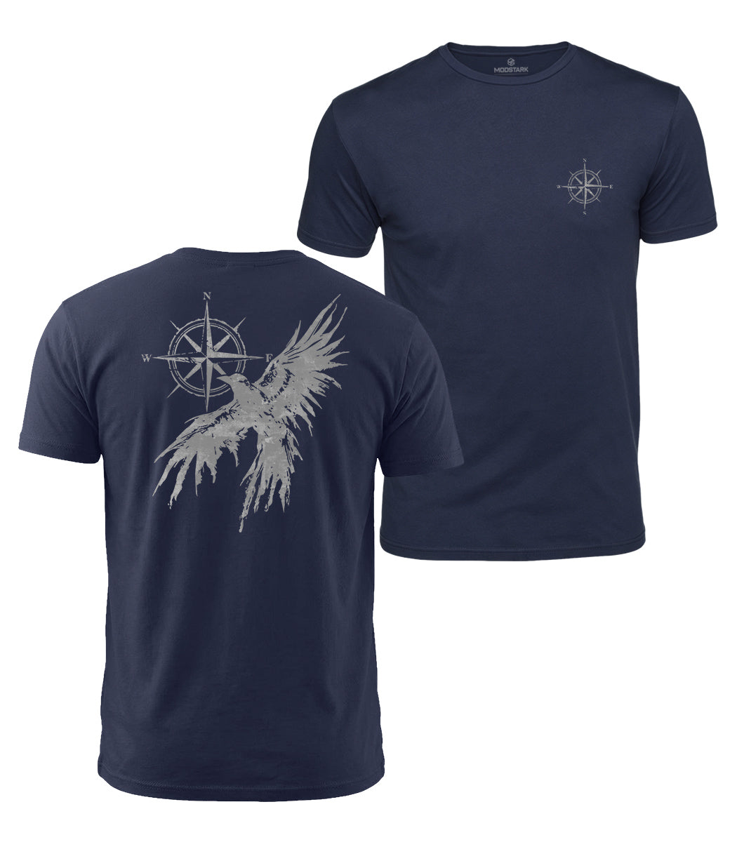 Raven Compass Cotton T-Shirt