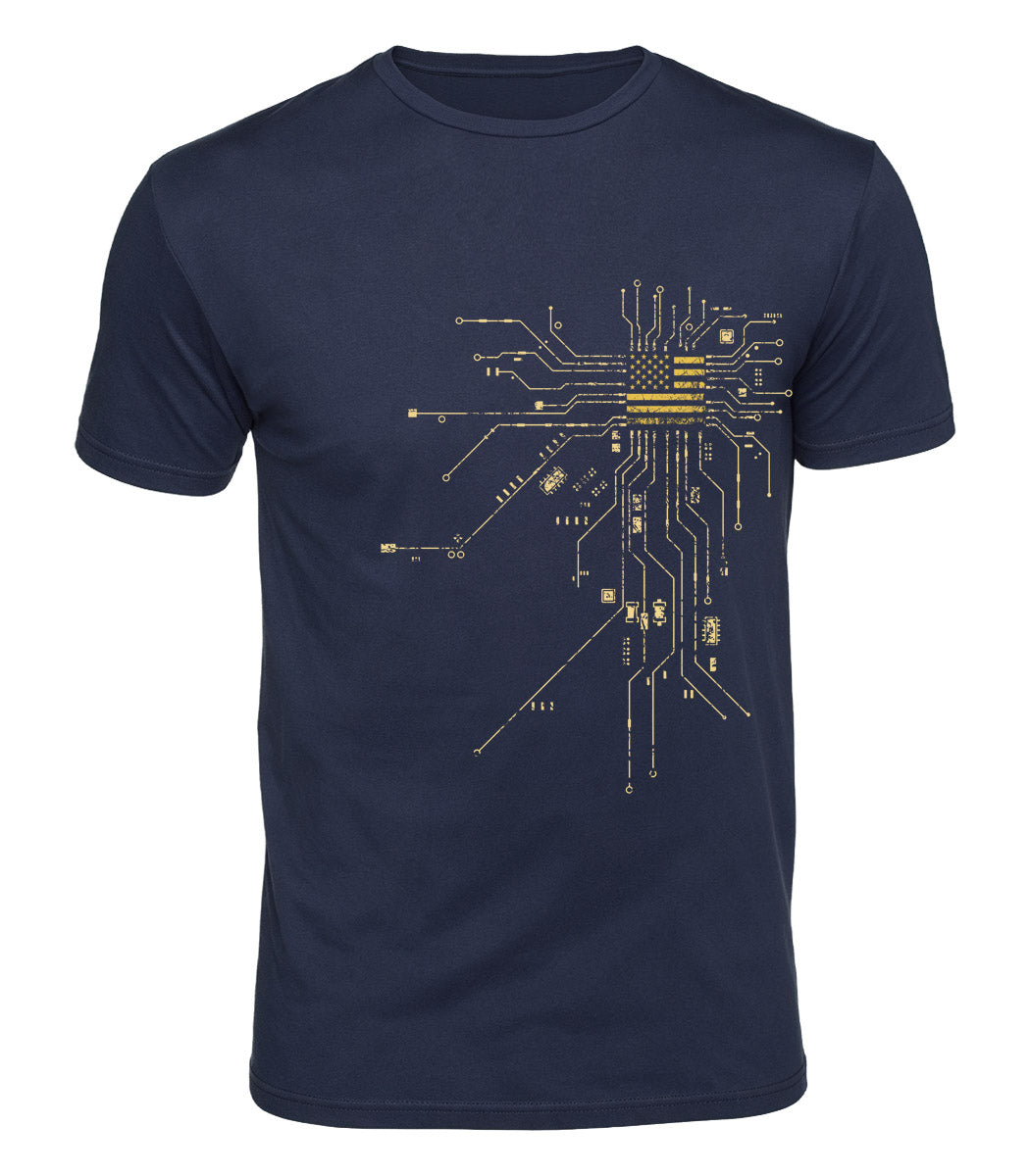 Circuit Board Cotton T-Shirt