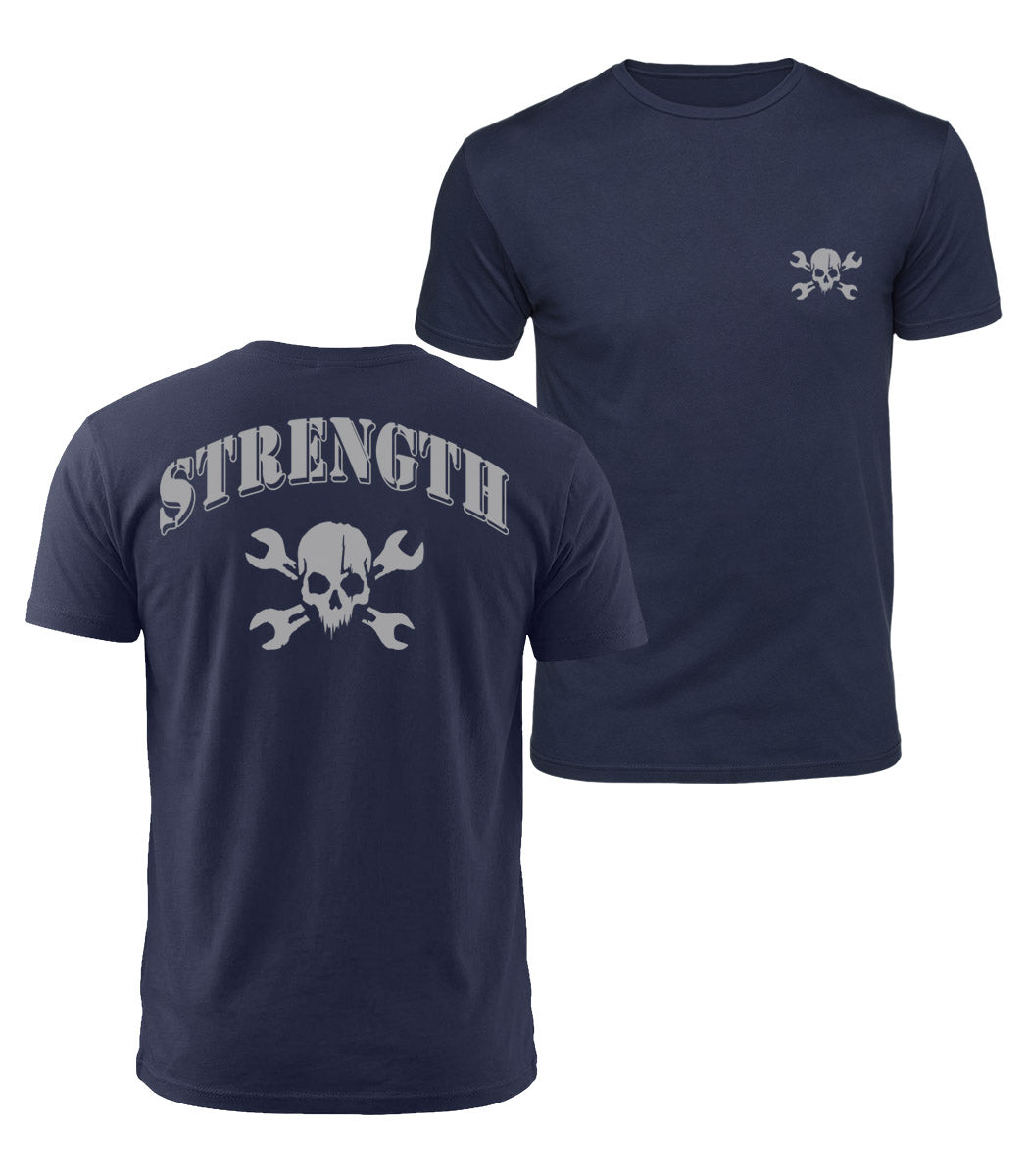 Strength Skull Cotton T-Shirt
