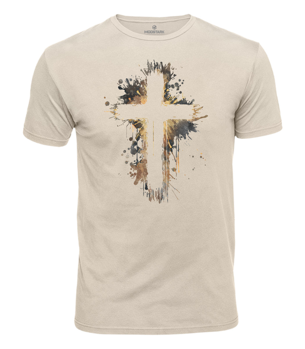 Painted Cross Cotton T-Shirt