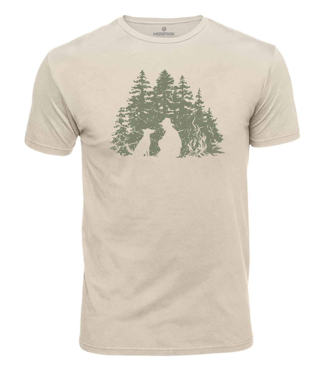 Camping With My Dog Cotton T-Shirt