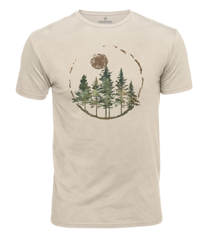 Vintage Pine Forest Cotton T-Shirt