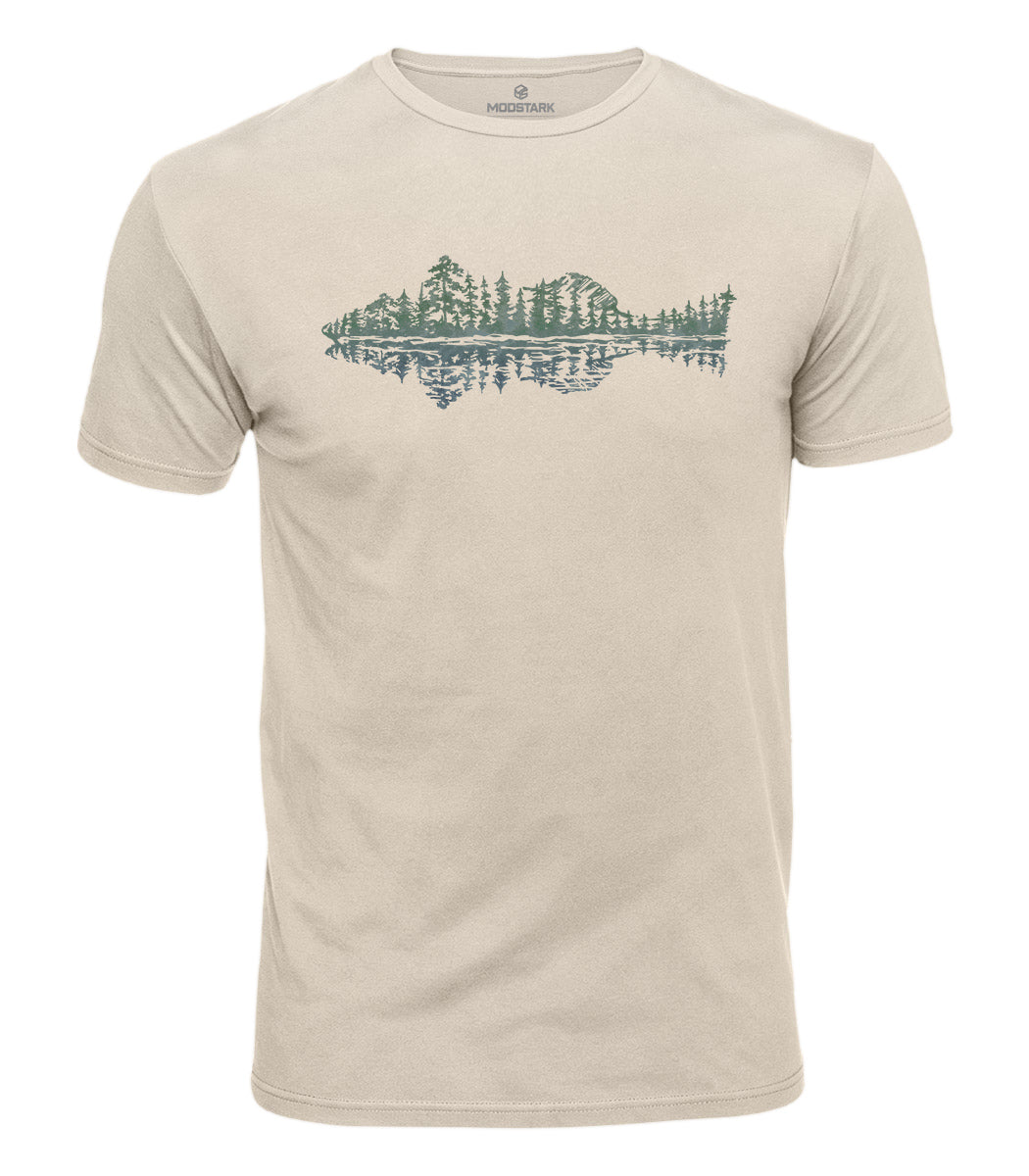 Forest Fish Silhouette Cotton T-Shirt