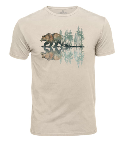 Bear Forest Reflection Cotton T-Shirt