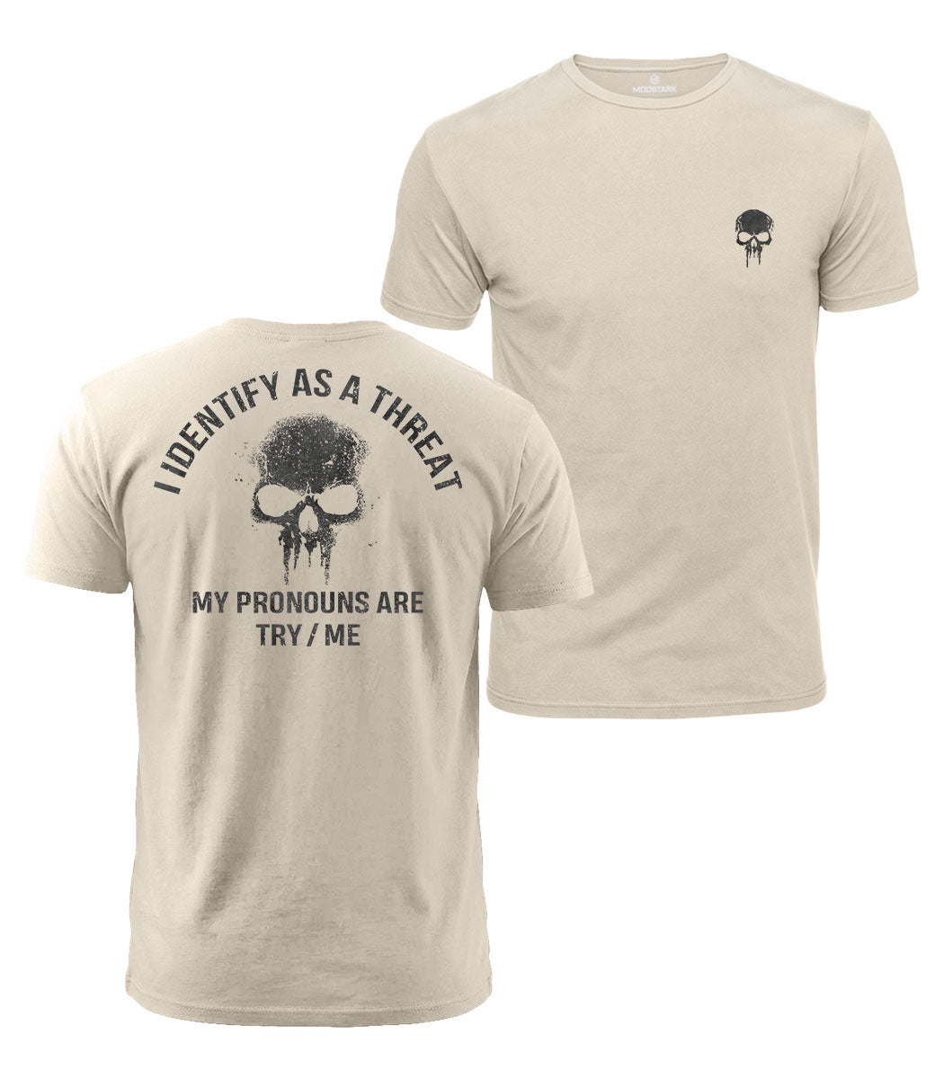 Try Me Skull Cotton T-Shirt