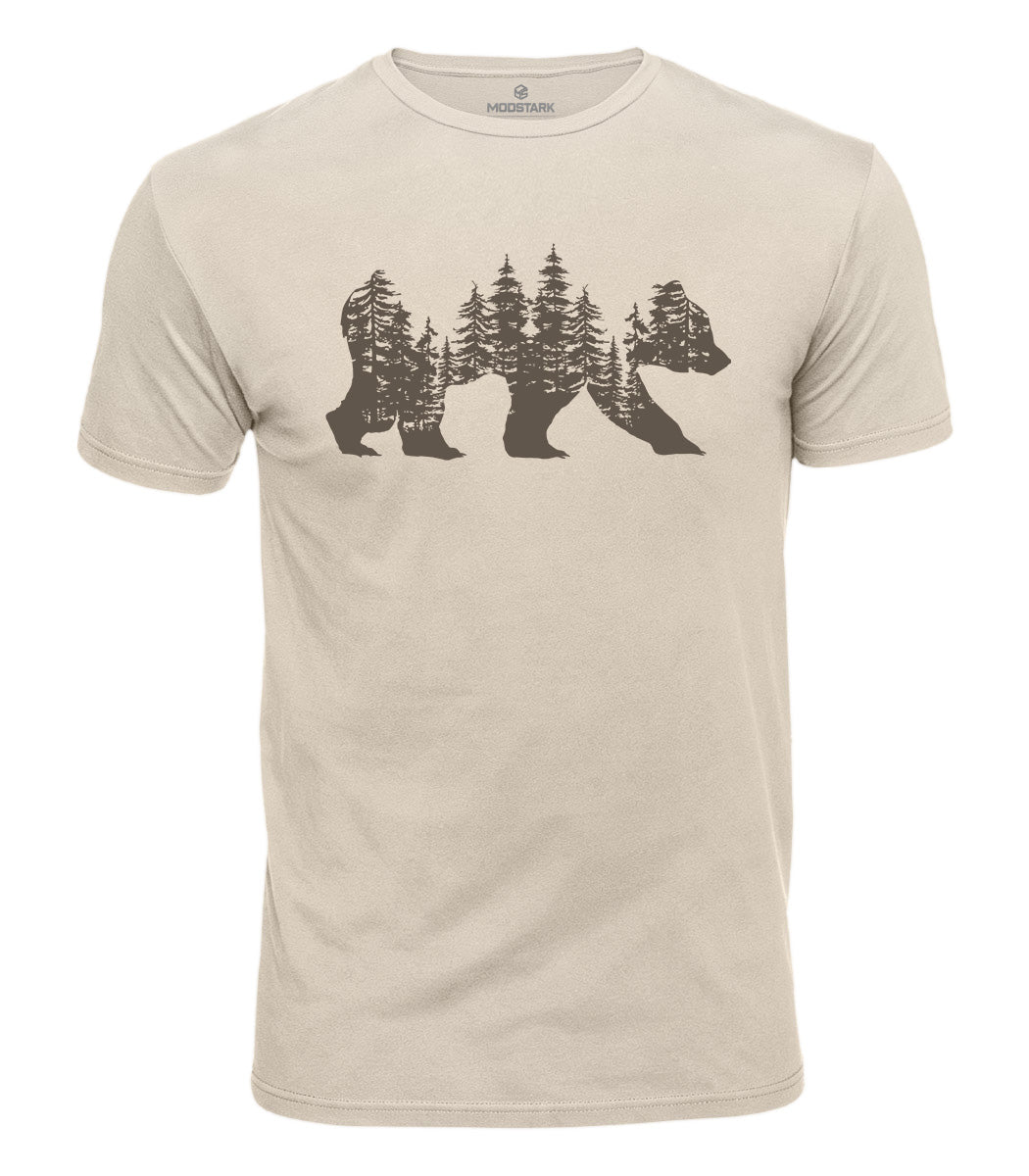 Pine Forest Bear Cotton T-Shirt