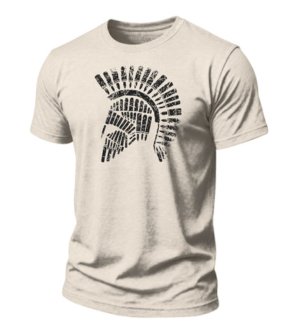 Rugged Spartan Helmet Cotton T-Shirt