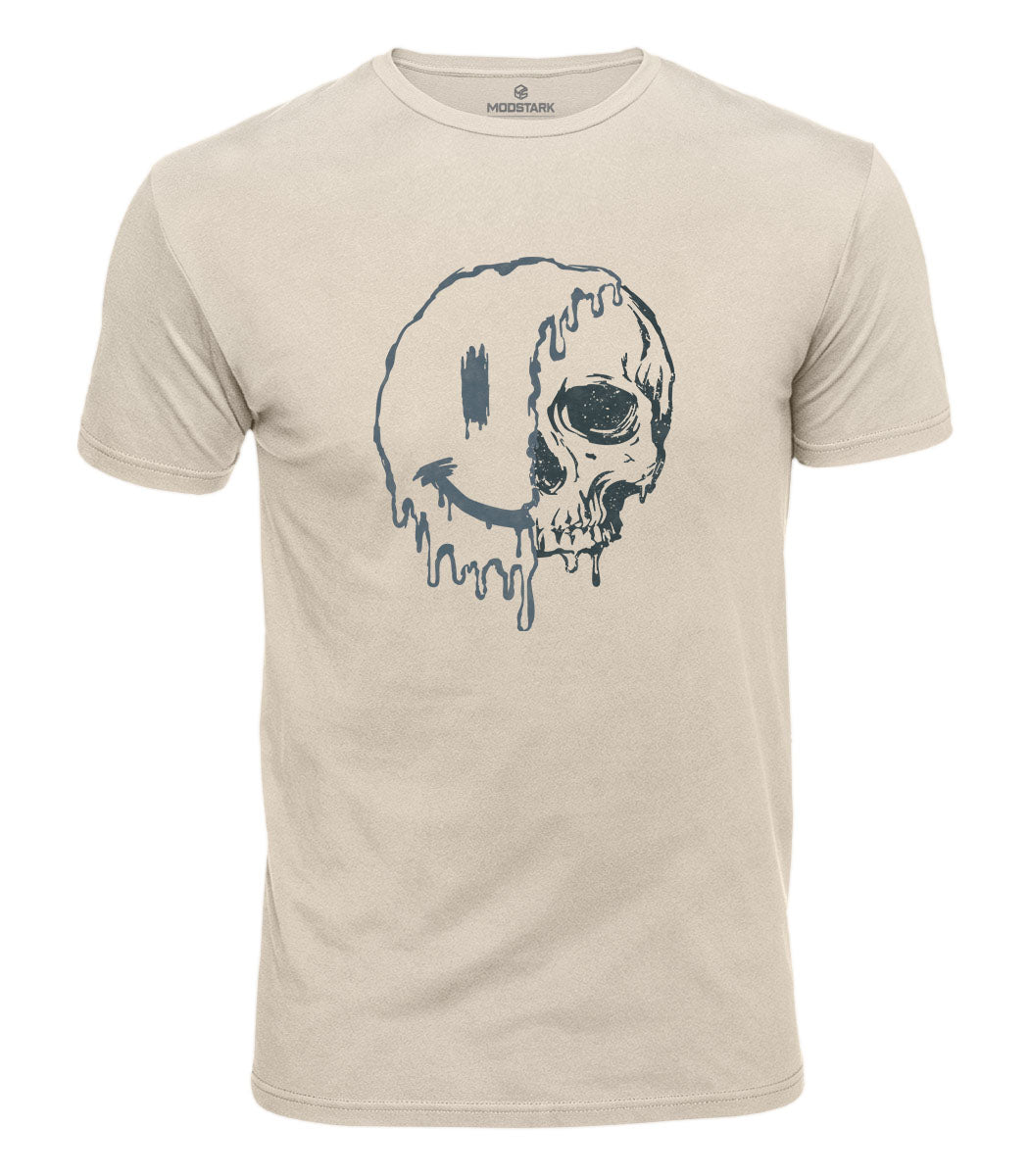 Melting Skull Smile Cotton T-Shirt