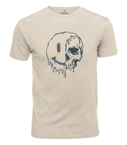 Melting Skull Smile Cotton T-Shirt