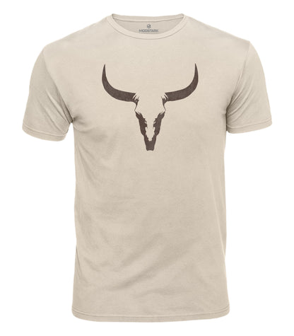Minimalist Bull Skull Cotton T-Shirt