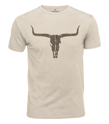 Western Longhorn Skull Cotton T-Shirt