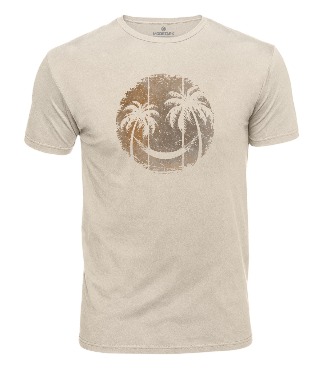 Tropical Smiley Face Cotton T-Shirt