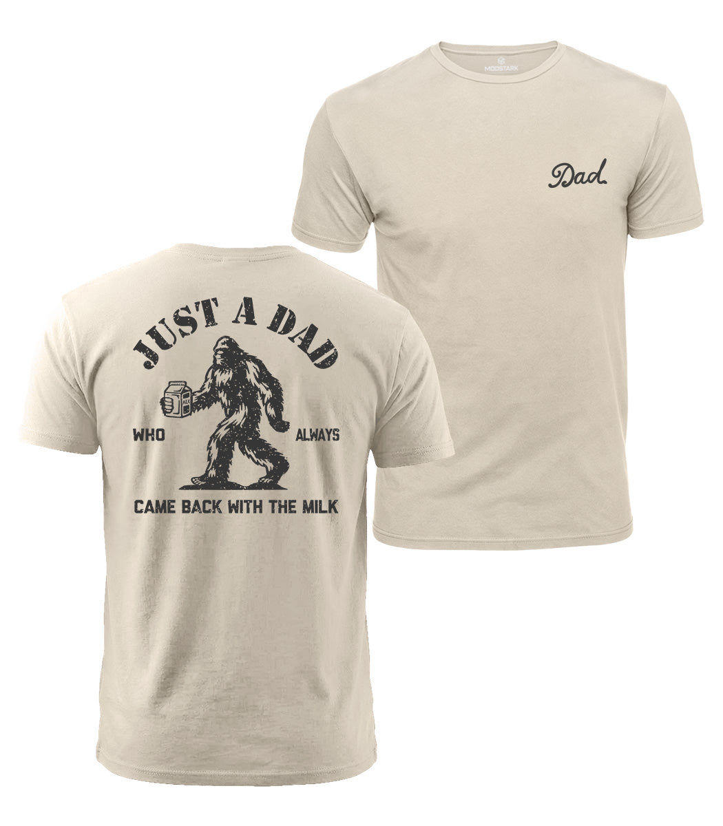 Just A Dad Bigfoot Cotton T-Shirt