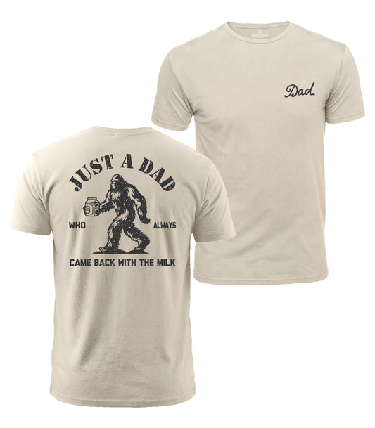 Just A Dad Bigfoot Cotton T-Shirt