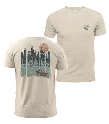 Wilderness Elk Forest Cotton T-Shirt