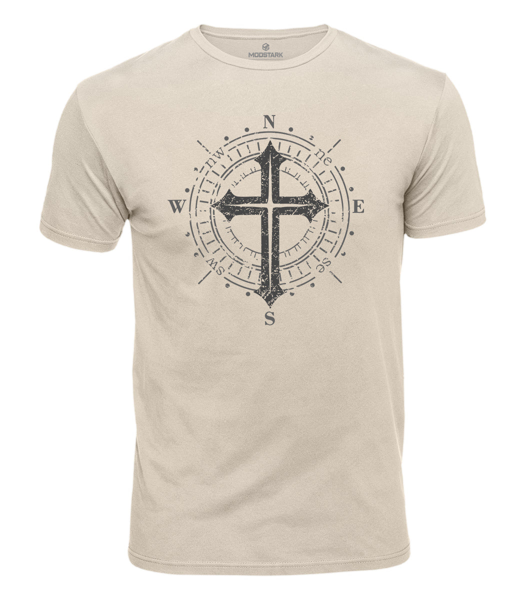 Faith Compass Cross Cotton T-Shirt