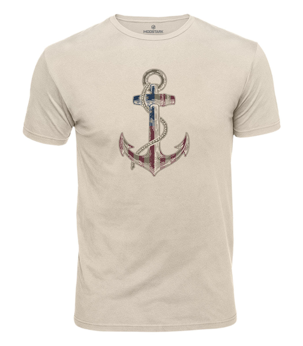 Patriotic Anchor Cotton T-Shirt