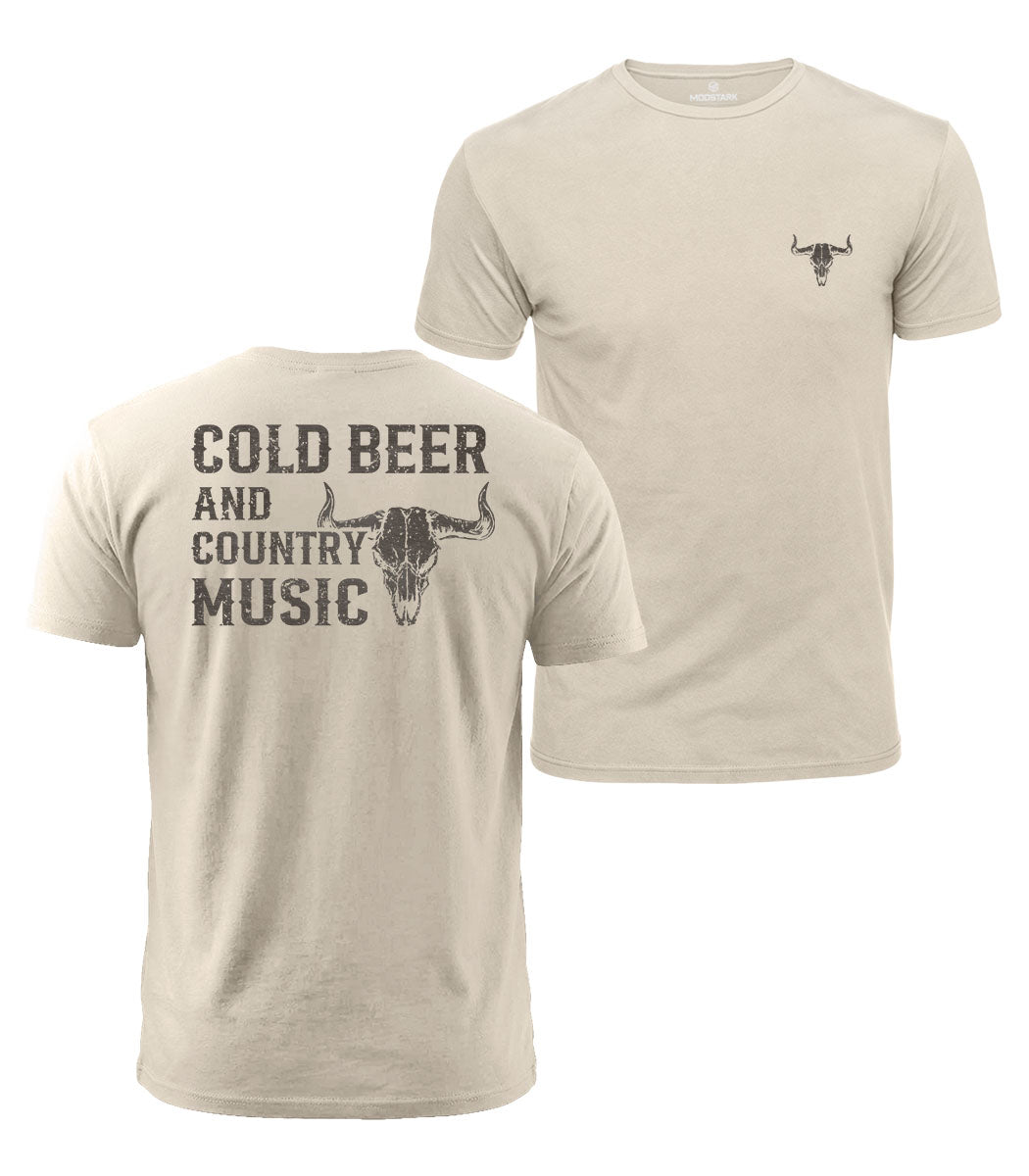 Cold Beer & Country Music Cotton T-Shirt