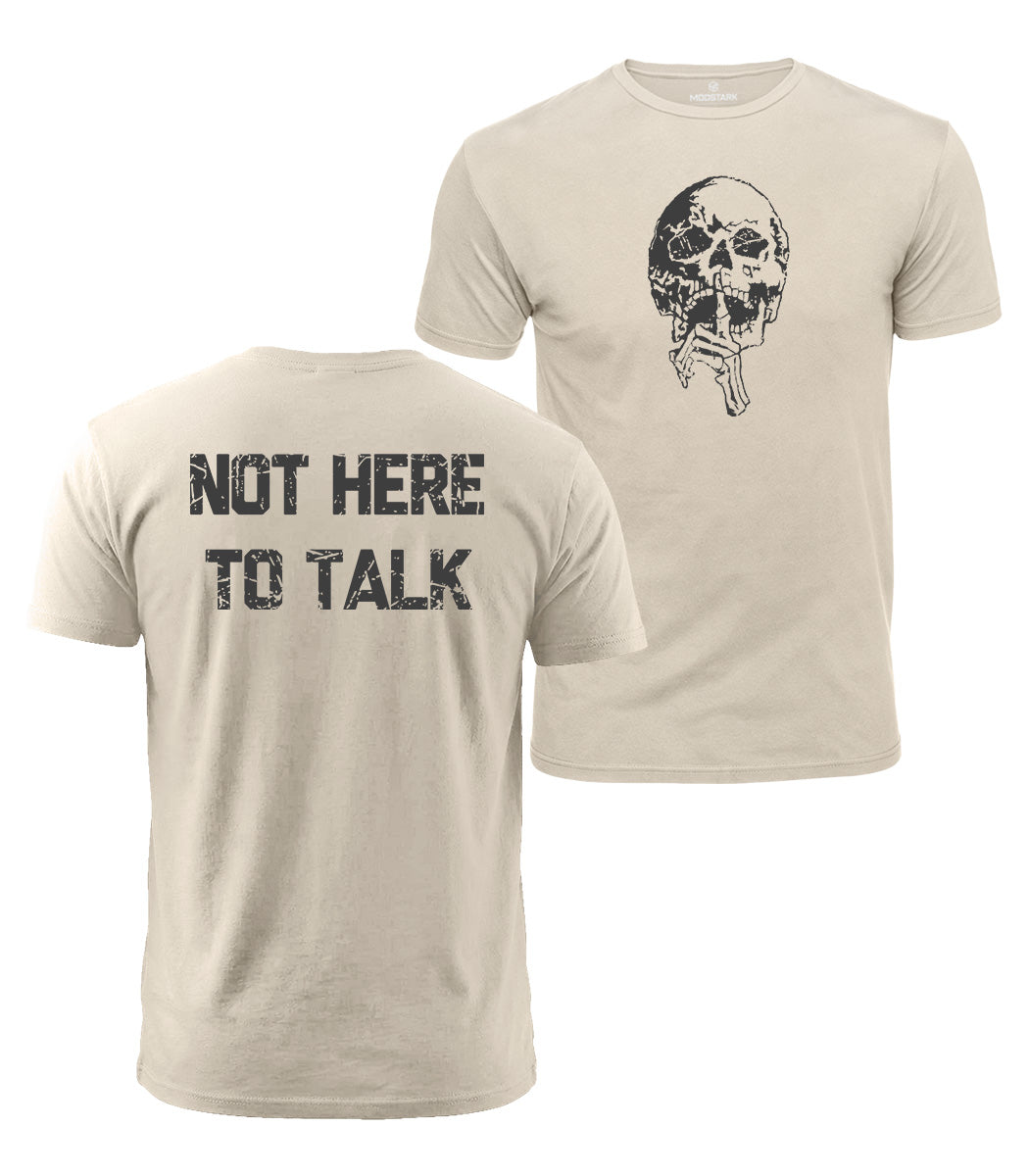 Not Here To Talk Skull Cotton T-Shirt