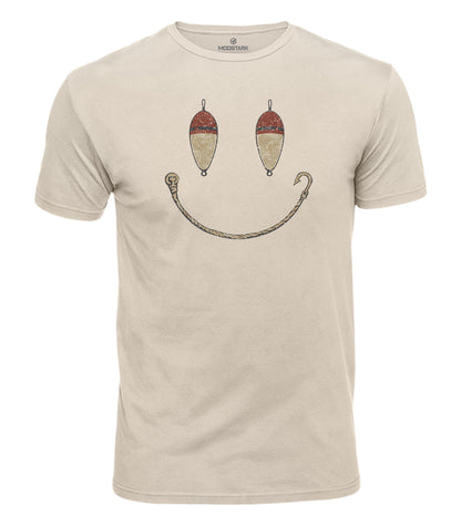Fishing Smiley Cotton T-Shirt