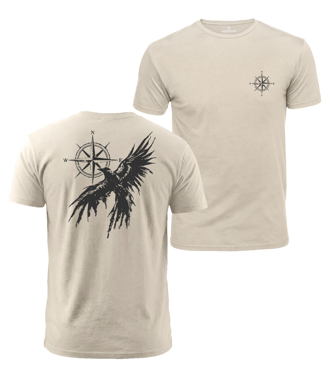 Raven Compass Cotton T-Shirt