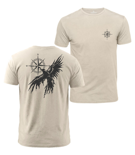 Raven Compass Cotton T-Shirt