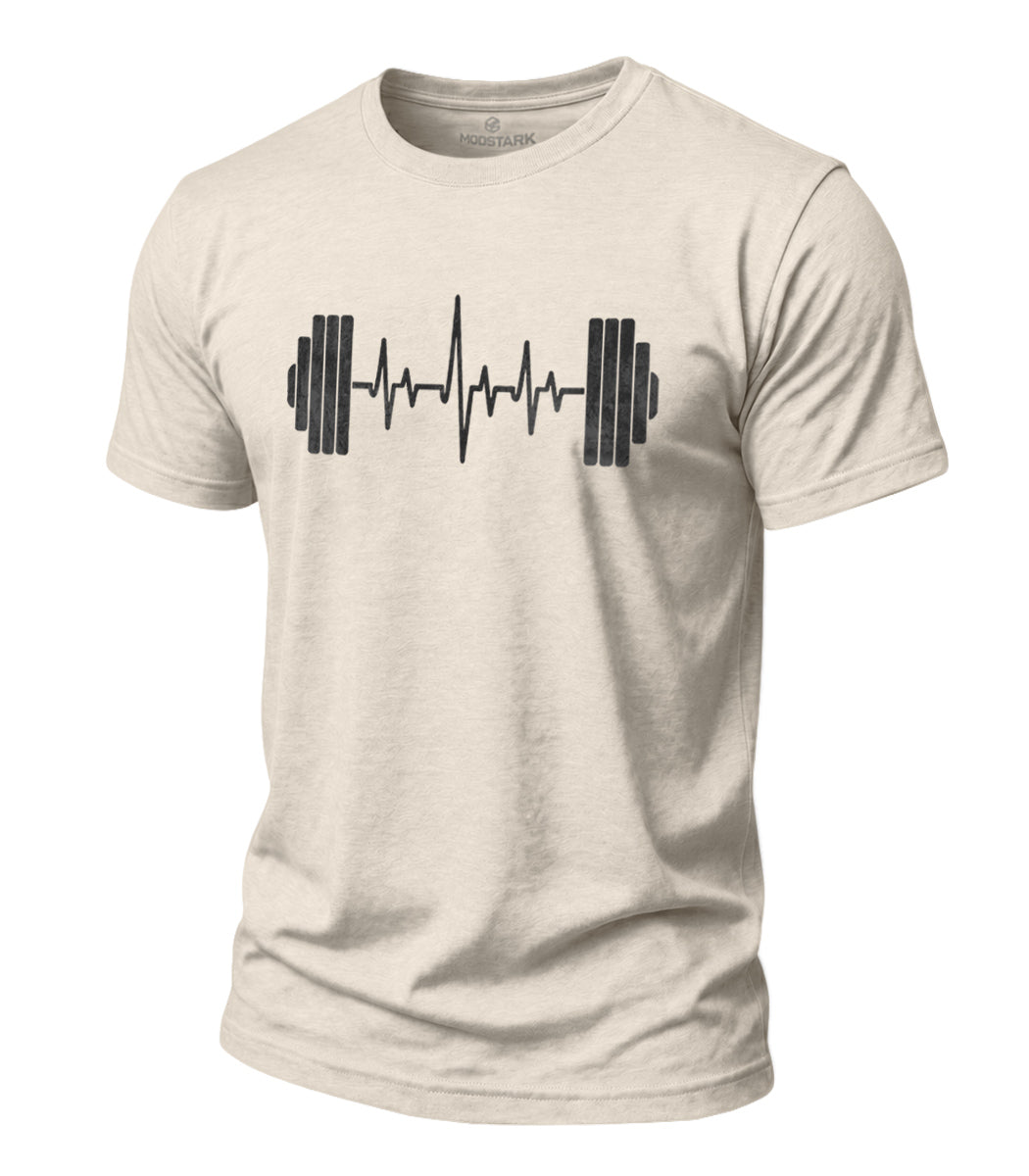 Barbell Heartbeat Cotton T-Shirt