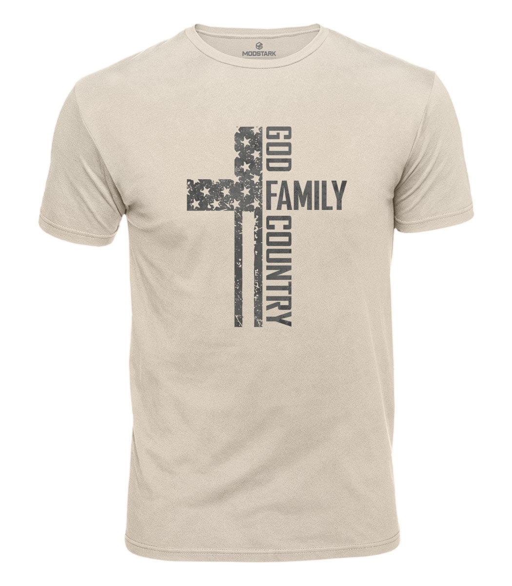 God Family Country Cotton T-Shirt