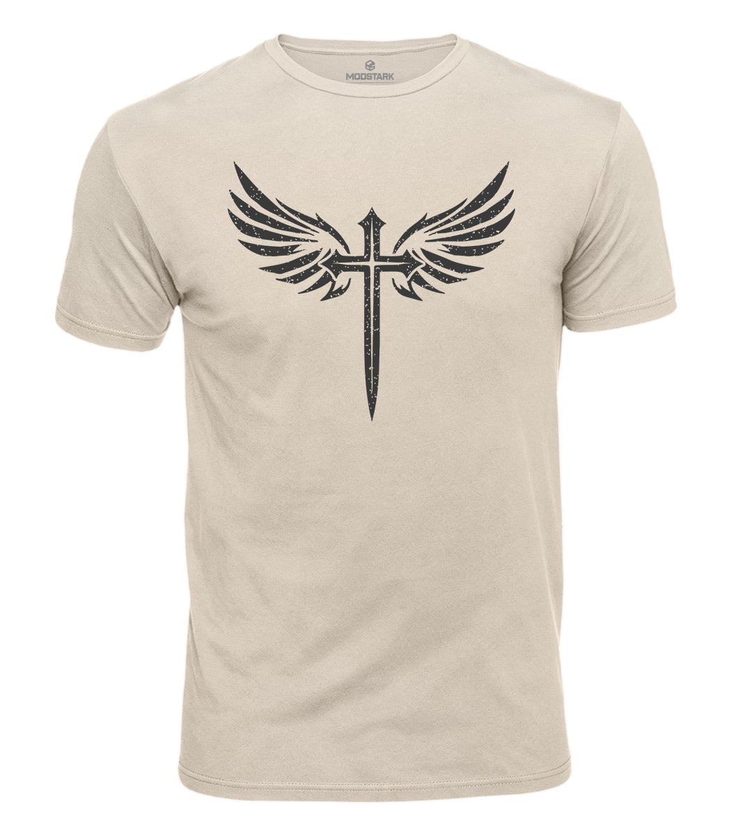 Winged Cross Cotton T-Shirt